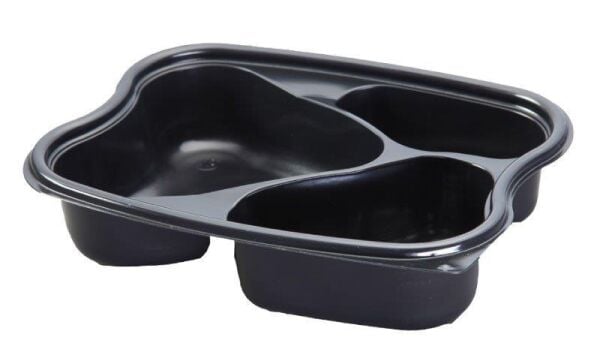 ÖFST 3 BÖLMELİ PLASTİK SICAK YEMEK KABI SET 0006 - 41,5 GR - 180 ADET